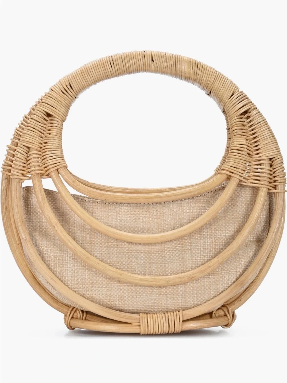 NEW Antik Kraft Wicker Structured Handheld  vacation bag- Natural